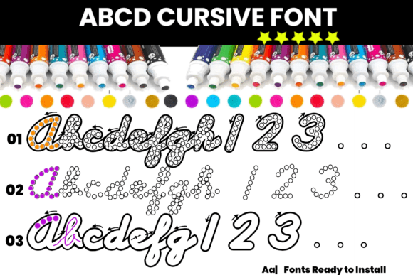Abcd Cursive Dot Marker: A Playful Tool for Creative Projects