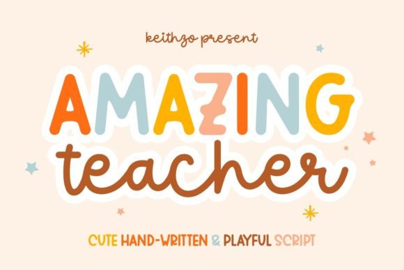 Amazing Teacher: A Font with Classroom Charm and Creative Versatility