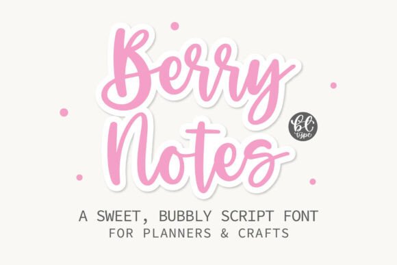 Berrynotes: A Handwritten Font for Cozy, Creative Projects