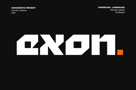 Exon: A Futuristic Display Font for Digital and Physical Design