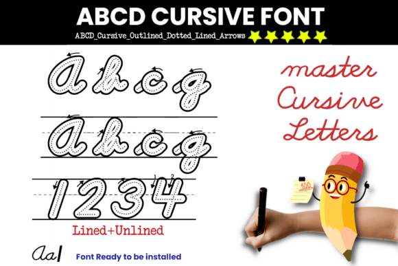 Exploring the Cursive Handwriting Dotted Font Collection
