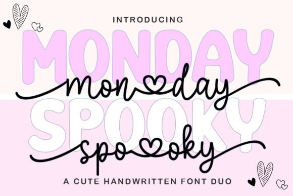 Monday Spooky Script: A Playful Font Duo for Creative Projects