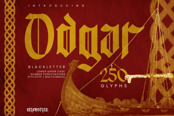 Odgar Blackletter: A Viking-Inspired Typeface for Bold Brands