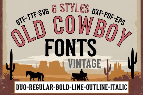 Old Cowboy Bundle: Authentic Western Type for Bold Designs