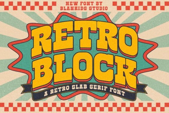 Retro Block: Your Slab Serif for Bold Branding