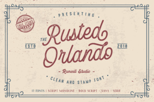 Rusted Orlando: A Complete Vintage Typeface Collection