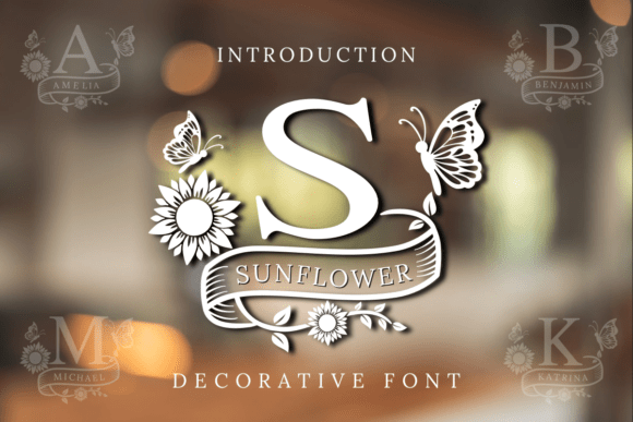 Sunflower Monogram: Where Every Letter Tells a Story