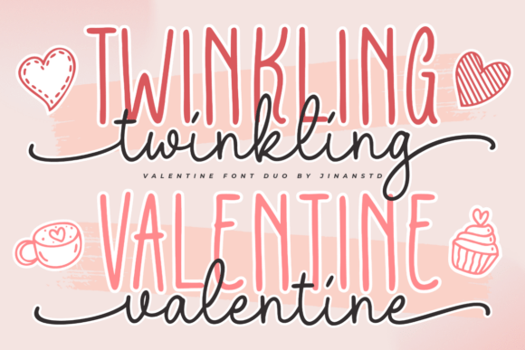 Twinkling Valentine Duo: A Font for Every Love Story